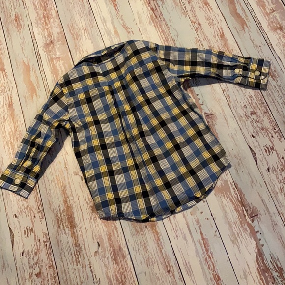 Janie and Jack 3/6 mth Blue Plaid Buttondown - Picture 5 of 5